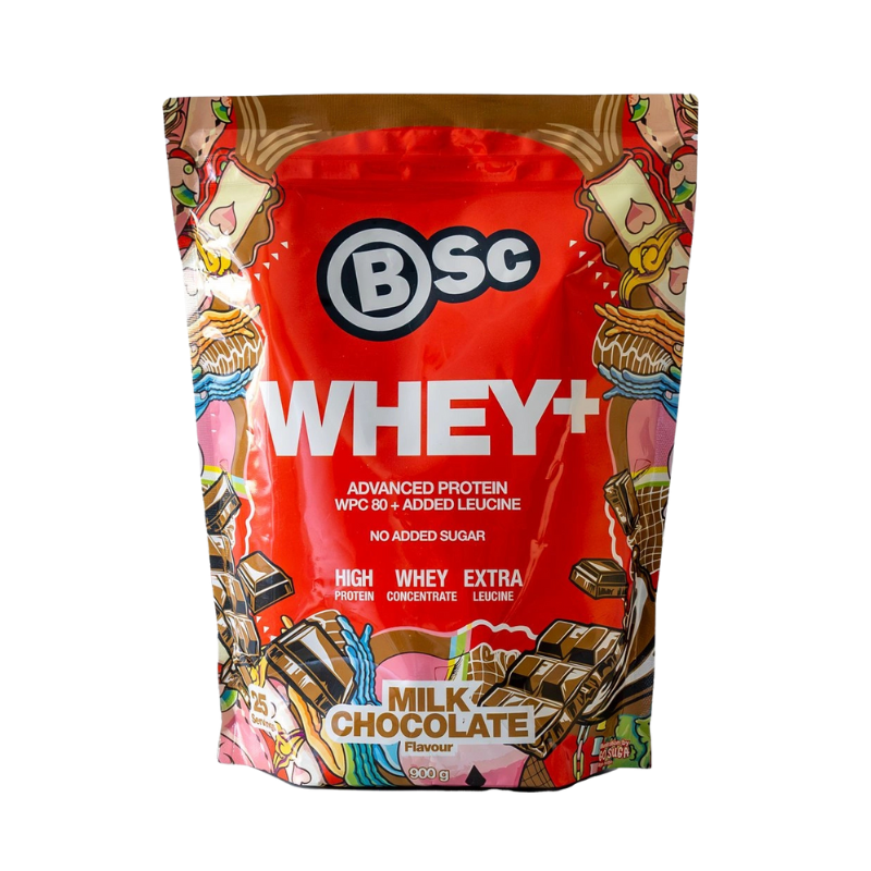 Whey + - Milk Chocolate (900G) og Shaker