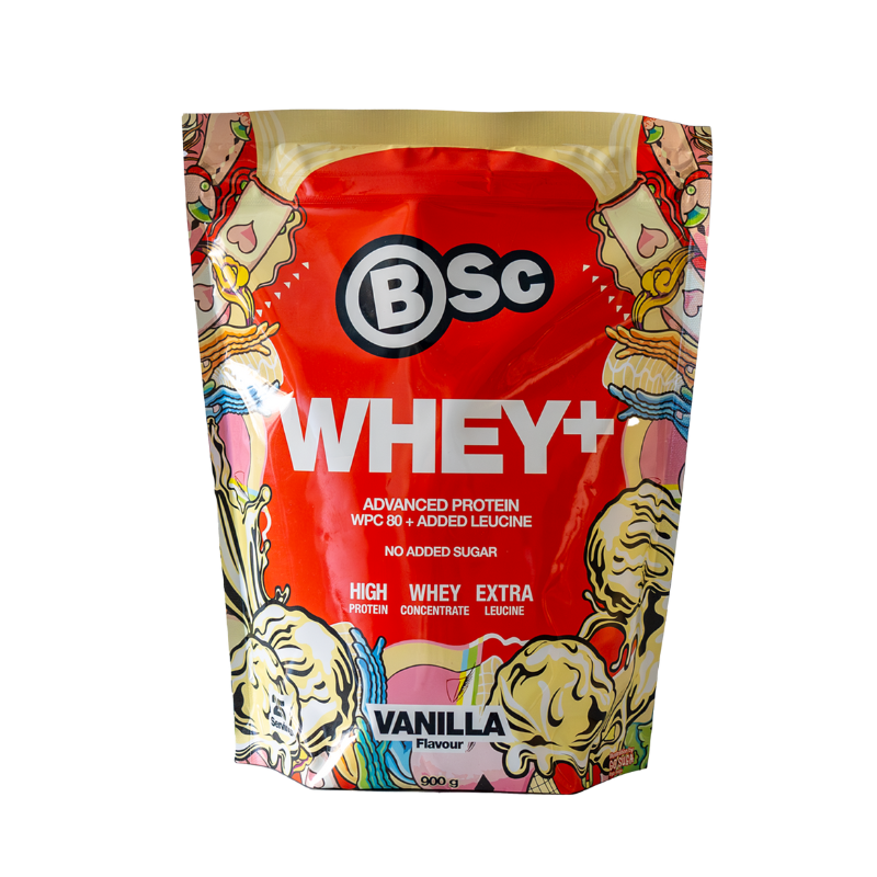 Whey + - Vanilla (900G) og Shaker