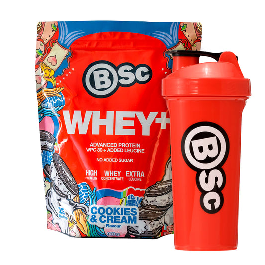 Whey + - Cookies & Cream (900G) og Shaker