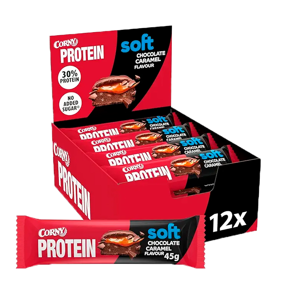Corny Soft Protein Chocolate Caramel 12x45g