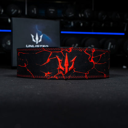 Rød Unlisted Strength lever belt set bagfra