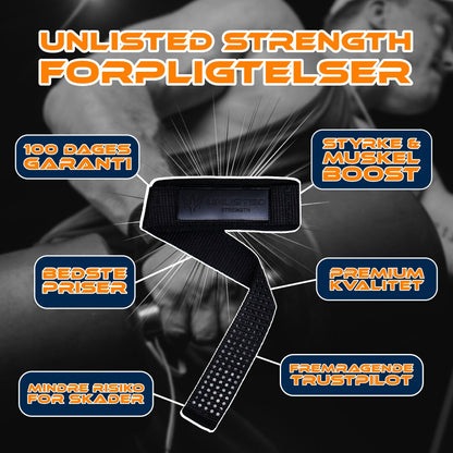 Illustrationsbillede af de 6 vigtigste fordele ved at købe Unlisted Strength lifting straps ved siden af lifting straps